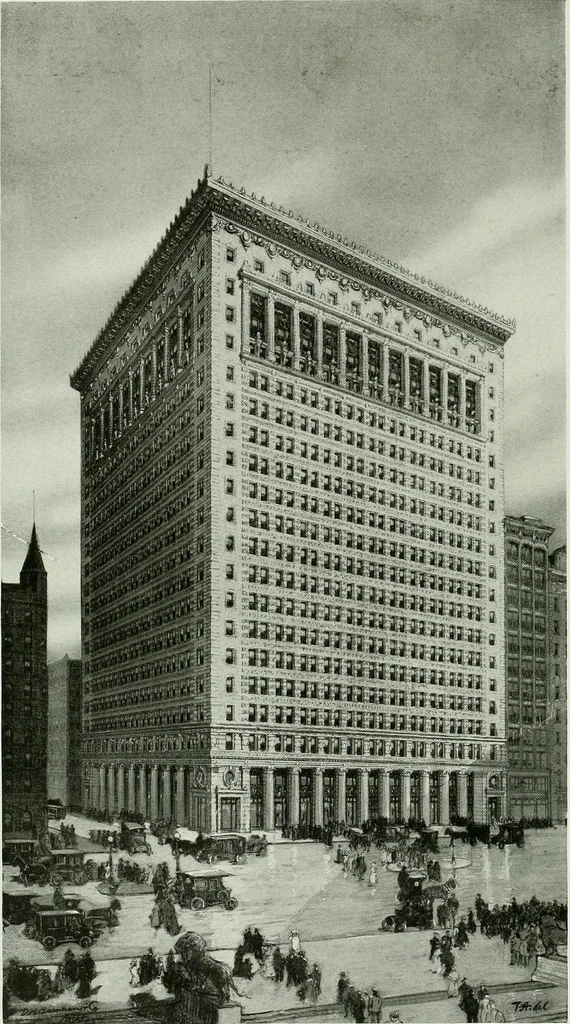 An illustration from A half century of Chicago building : a practical reference guide : all building laws and ordinances brought to date : historical, technical and statistical review of the construction and material development of America's inland metropolis, 1910, leaf 231