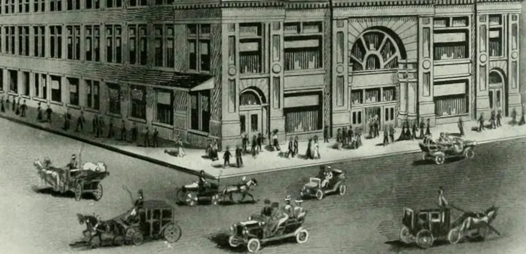 An illustration from A half century of Chicago building : a practical reference guide : all building laws and ordinances brought to date : historical, technical and statistical review of the construction and material development of America's inland metropolis, 1910, leaf 256