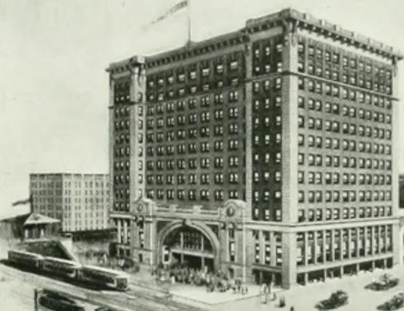 An illustration from A half century of Chicago building : a practical reference guide : all building laws and ordinances brought to date : historical, technical and statistical review of the construction and material development of America's inland metropolis, 1910, leaf 338