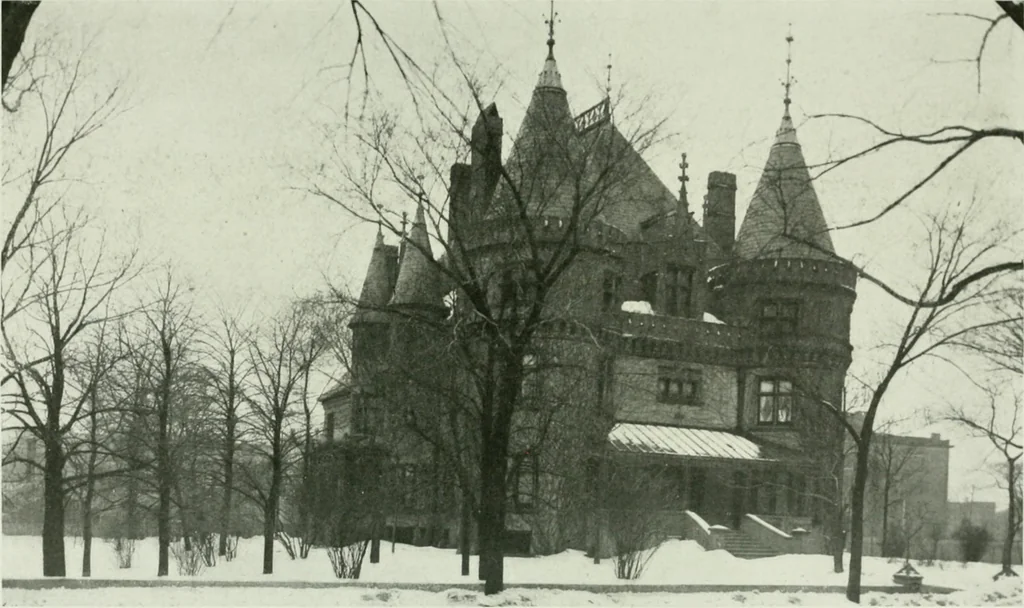 An illustration from A half century of Chicago building : a practical reference guide : all building laws and ordinances brought to date : historical, technical and statistical review of the construction and material development of America's inland metropolis, 1910, leaf 36