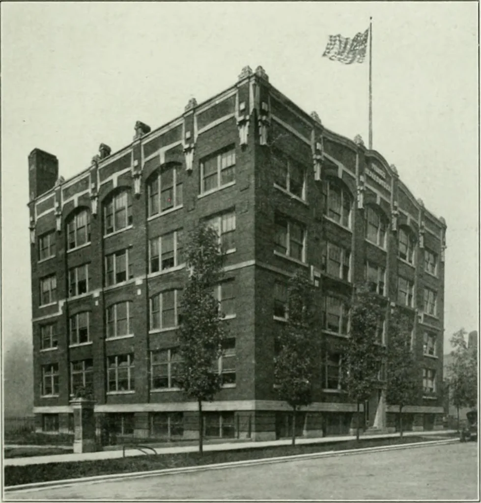 An illustration from A half century of Chicago building : a practical reference guide : all building laws and ordinances brought to date : historical, technical and statistical review of the construction and material development of America's inland metropolis, 1910, leaf 402