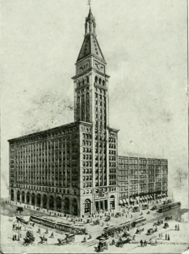 An illustration from A half century of Chicago building : a practical reference guide : all building laws and ordinances brought to date : historical, technical and statistical review of the construction and material development of America's inland metropolis, 1910, leaf 408