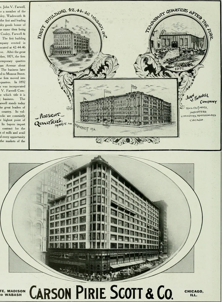 An illustration from A half century of Chicago building : a practical reference guide : all building laws and ordinances brought to date : historical, technical and statistical review of the construction and material development of America's inland metropolis, 1910, leaf 409