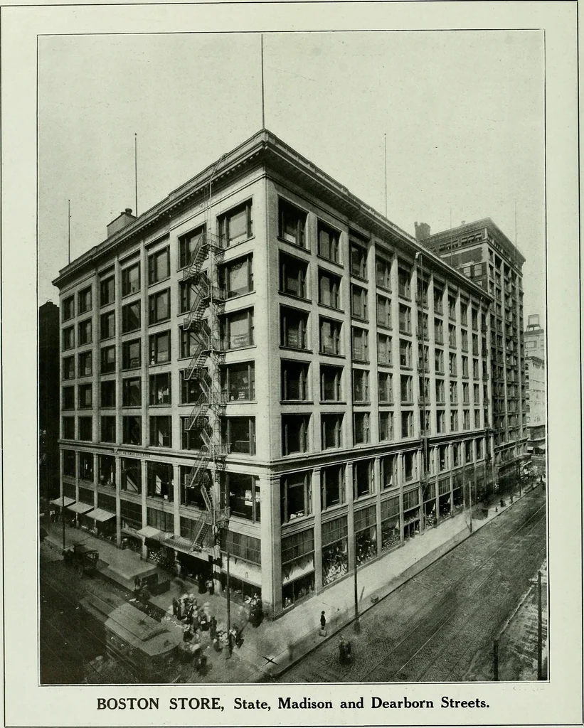An illustration from A half century of Chicago building : a practical reference guide : all building laws and ordinances brought to date : historical, technical and statistical review of the construction and material development of America's inland metropolis, 1910, leaf 411