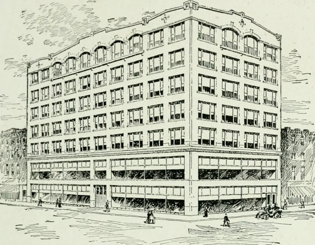 An illustration from A half century of Chicago building : a practical reference guide : all building laws and ordinances brought to date : historical, technical and statistical review of the construction and material development of America's inland metropolis, 1910, leaf 416