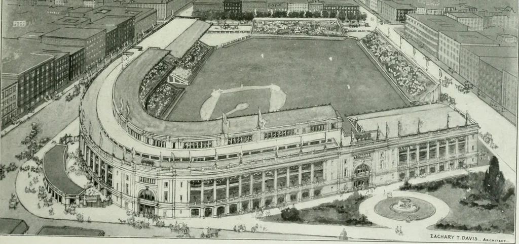 An illustration from A half century of Chicago building : a practical reference guide : all building laws and ordinances brought to date : historical, technical and statistical review of the construction and material development of America's inland metropolis, 1910, leaf 42