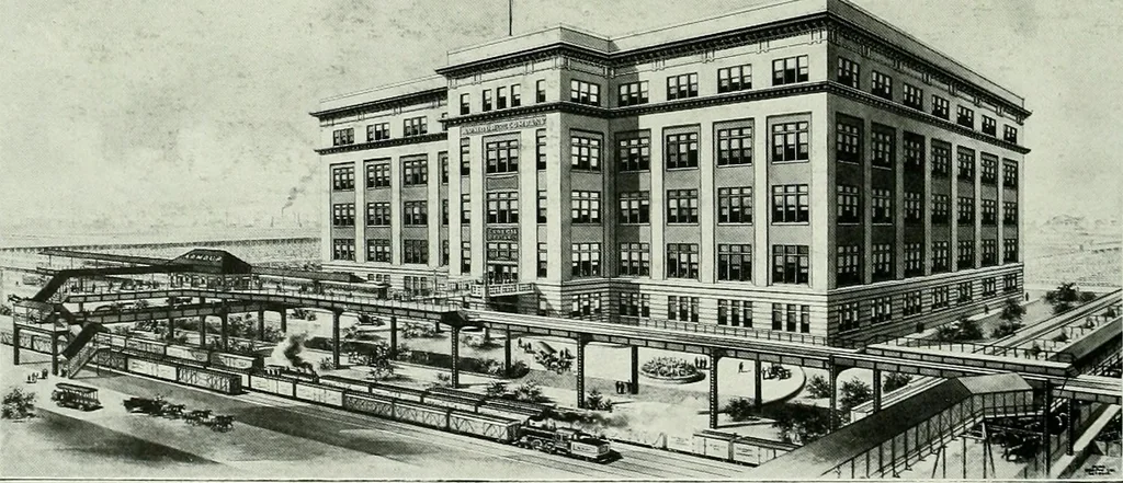 An illustration from A half century of Chicago building : a practical reference guide : all building laws and ordinances brought to date : historical, technical and statistical review of the construction and material development of America's inland metropolis, 1910, leaf 421