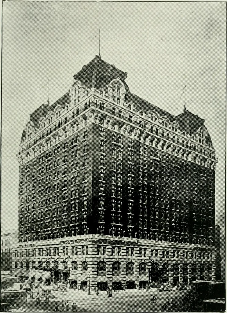 An illustration from A half century of Chicago building : a practical reference guide : all building laws and ordinances brought to date : historical, technical and statistical review of the construction and material development of America's inland metropolis, 1910, leaf 430