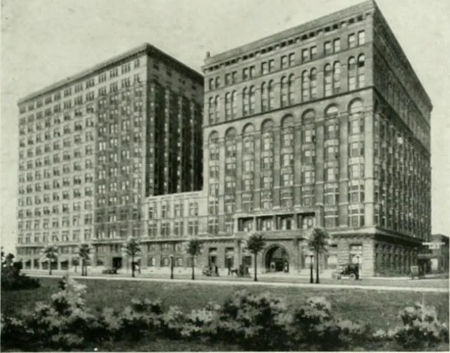 An illustration from A half century of Chicago building : a practical reference guide : all building laws and ordinances brought to date : historical, technical and statistical review of the construction and material development of America's inland metropolis, 1910, leaf 434