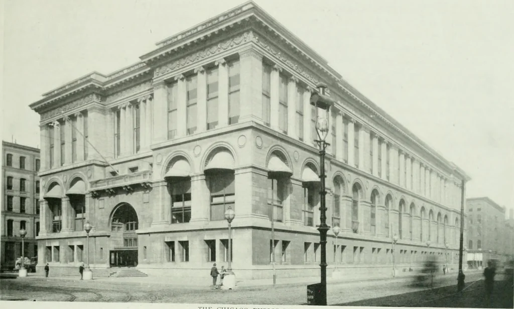 An illustration from A half century of Chicago building : a practical reference guide : all building laws and ordinances brought to date : historical, technical and statistical review of the construction and material development of America's inland metropolis, 1910, leaf 64