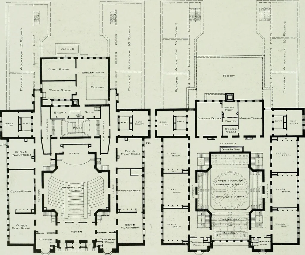 An illustration from A half century of Chicago building : a practical reference guide : all building laws and ordinances brought to date : historical, technical and statistical review of the construction and material development of America's inland metropolis, 1910, leaf 83