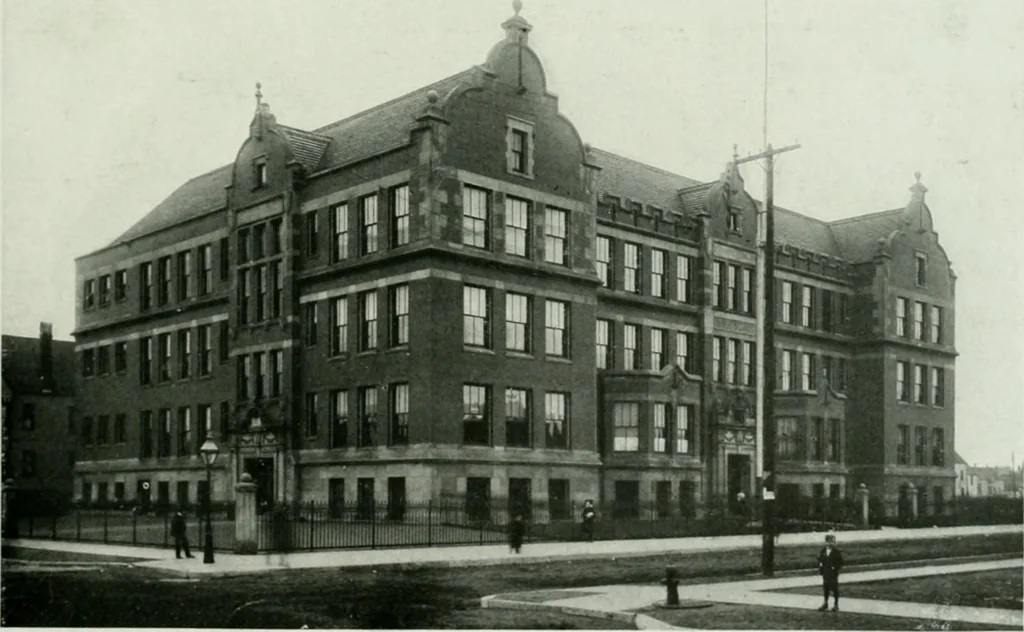 An illustration from A half century of Chicago building : a practical reference guide : all building laws and ordinances brought to date : historical, technical and statistical review of the construction and material development of America's inland metropolis, 1910, leaf 84