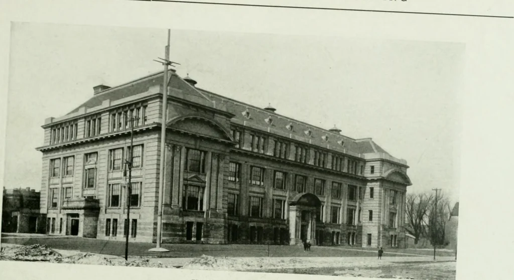 An illustration from A half century of Chicago building : a practical reference guide : all building laws and ordinances brought to date : historical, technical and statistical review of the construction and material development of America's inland metropolis, 1910, leaf 86