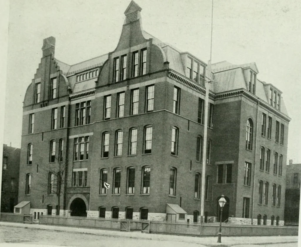 An illustration from A half century of Chicago building : a practical reference guide : all building laws and ordinances brought to date : historical, technical and statistical review of the construction and material development of America's inland metropolis, 1910, leaf 86