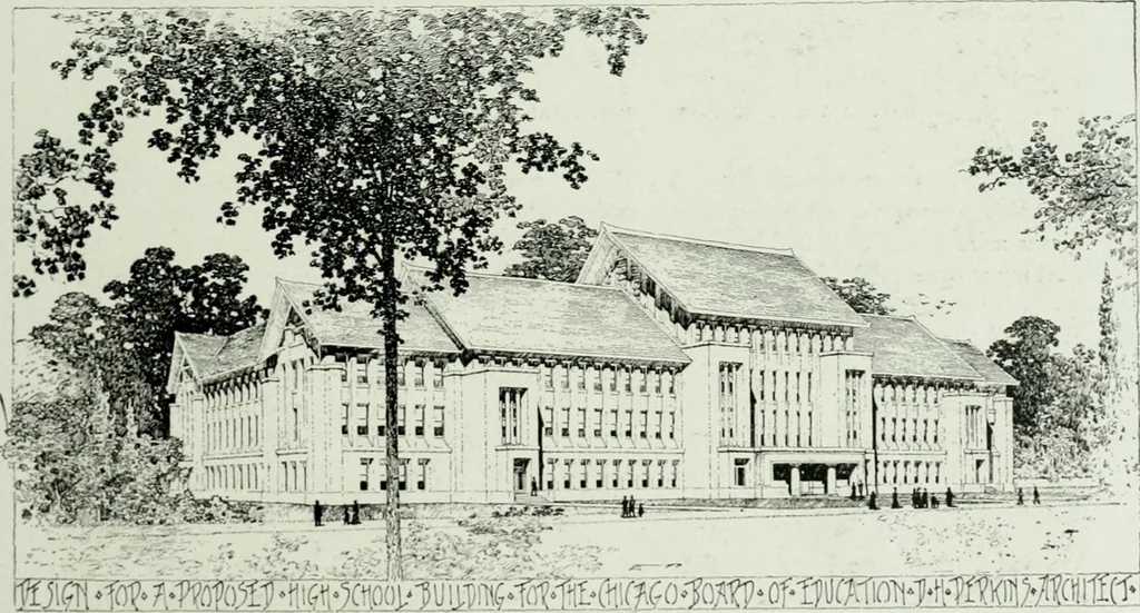 An illustration from A half century of Chicago building : a practical reference guide : all building laws and ordinances brought to date : historical, technical and statistical review of the construction and material development of America's inland metropolis, 1910, leaf 88