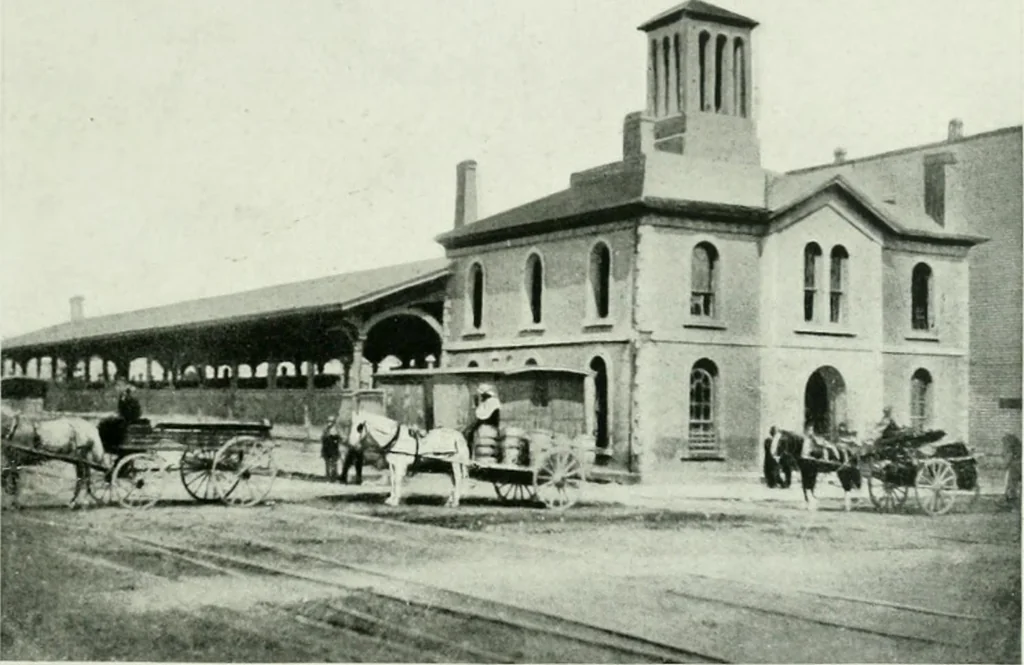 An illustration from A half century of Chicago building : a practical reference guide : all building laws and ordinances brought to date : historical, technical and statistical review of the construction and material development of America's inland metropolis, 1910, leaf 90
