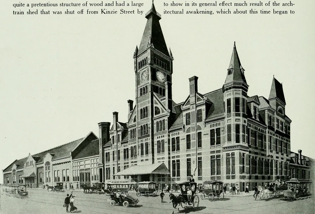 An illustration from A half century of Chicago building : a practical reference guide : all building laws and ordinances brought to date : historical, technical and statistical review of the construction and material development of America's inland metropolis, 1910, leaf 91