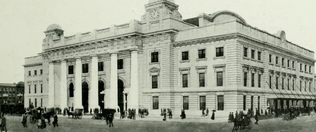 An illustration from A half century of Chicago building : a practical reference guide : all building laws and ordinances brought to date : historical, technical and statistical review of the construction and material development of America's inland metropolis, 1910, leaf 92