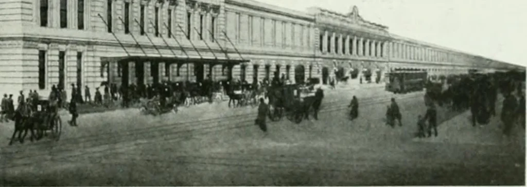 An illustration from A half century of Chicago building : a practical reference guide : all building laws and ordinances brought to date : historical, technical and statistical review of the construction and material development of America's inland metropolis, 1910, leaf 92