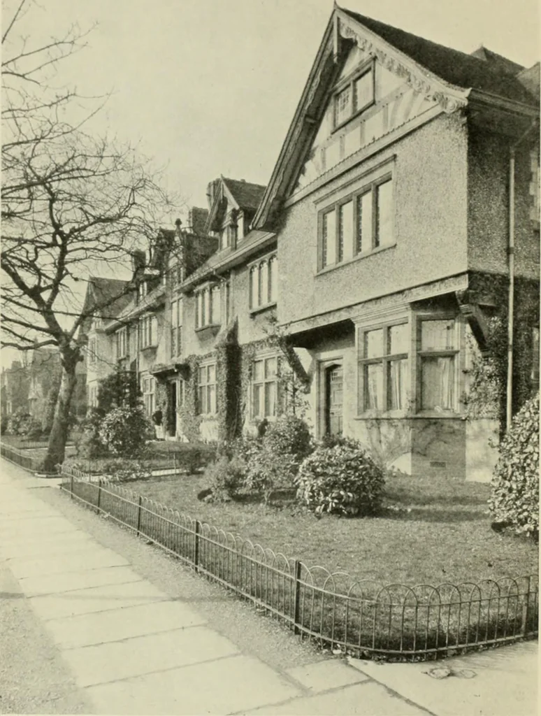 An illustration from The half-timber house; its origin, design, modern plan, and construction;, 1912, leaf 105
