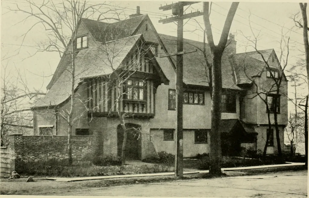 An illustration from The half-timber house; its origin, design, modern plan, and construction;, 1912, leaf 115
