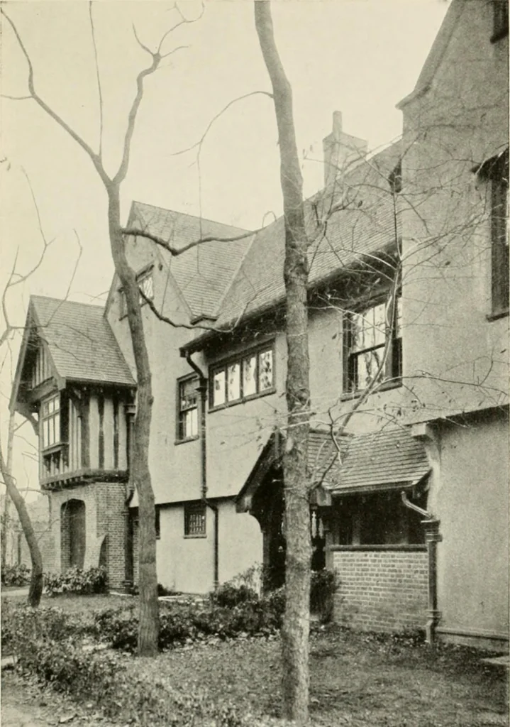 An illustration from The half-timber house; its origin, design, modern plan, and construction;, 1912, leaf 122