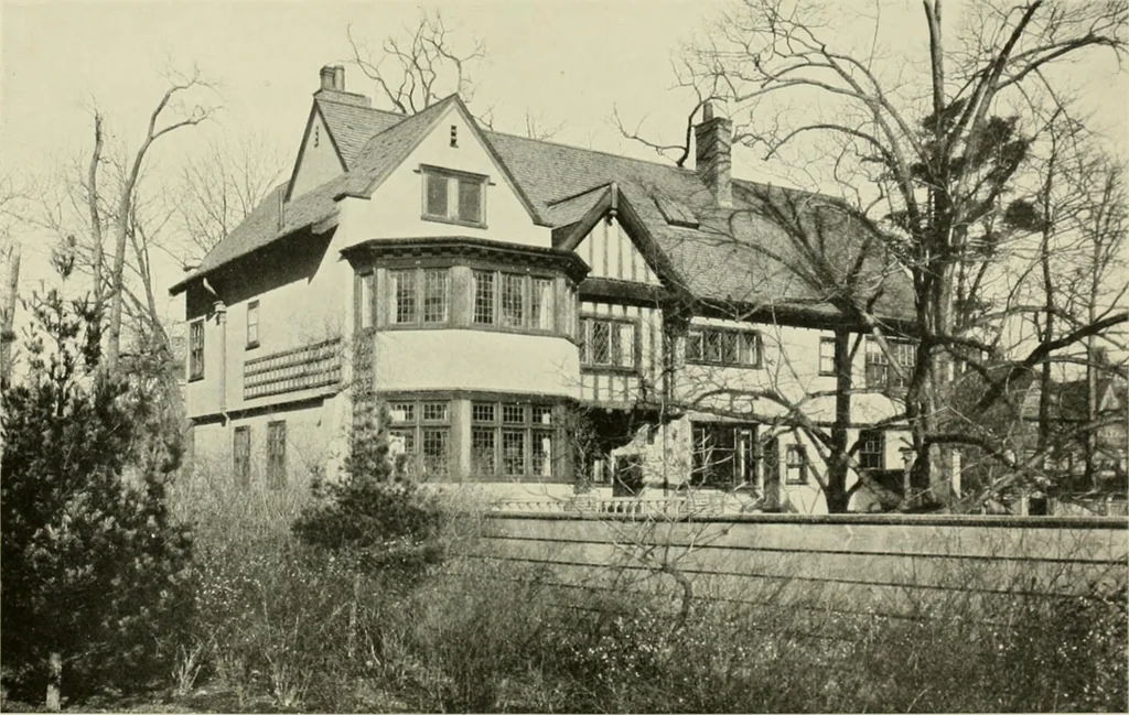 An illustration from The half-timber house; its origin, design, modern plan, and construction;, 1912, leaf 123