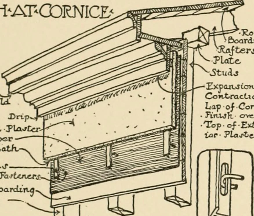 An illustration from The half-timber house; its origin, design, modern plan, and construction;, 1912, leaf 128