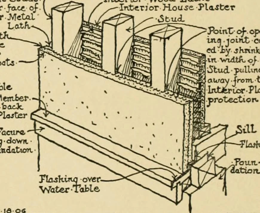 An illustration from The half-timber house; its origin, design, modern plan, and construction;, 1912, leaf 131
