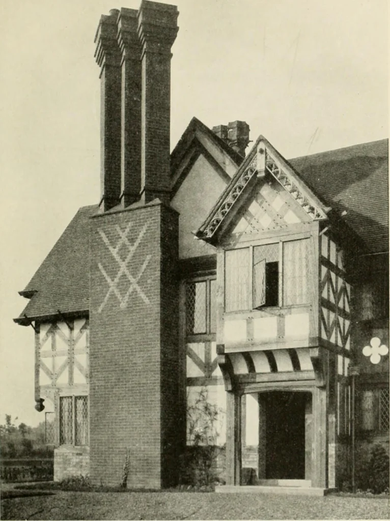 An illustration from The half-timber house; its origin, design, modern plan, and construction;, 1912, leaf 132