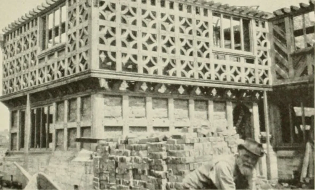 An illustration from The half-timber house; its origin, design, modern plan, and construction;, 1912, leaf 138