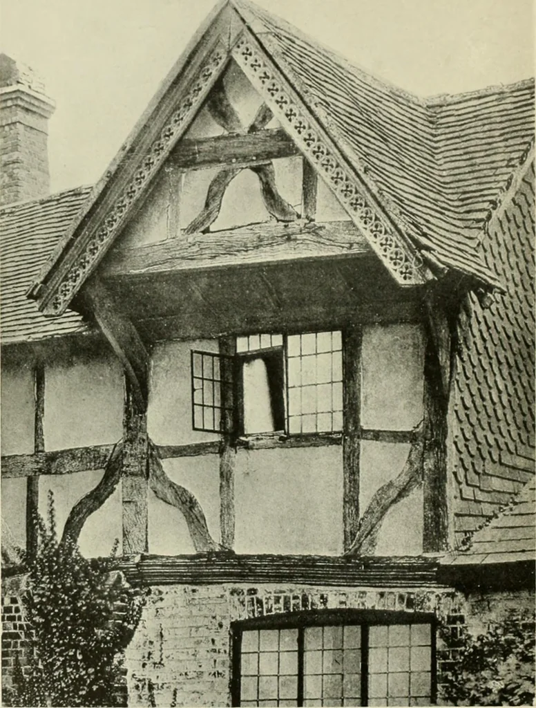 An illustration from The half-timber house; its origin, design, modern plan, and construction;, 1912, leaf 147