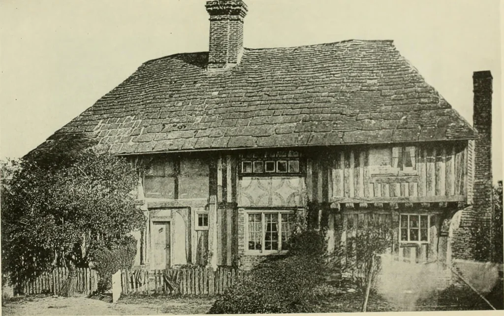 An illustration from The half-timber house; its origin, design, modern plan, and construction;, 1912, leaf 153