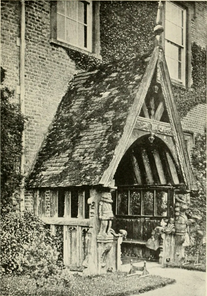 An illustration from The half-timber house; its origin, design, modern plan, and construction;, 1912, leaf 166