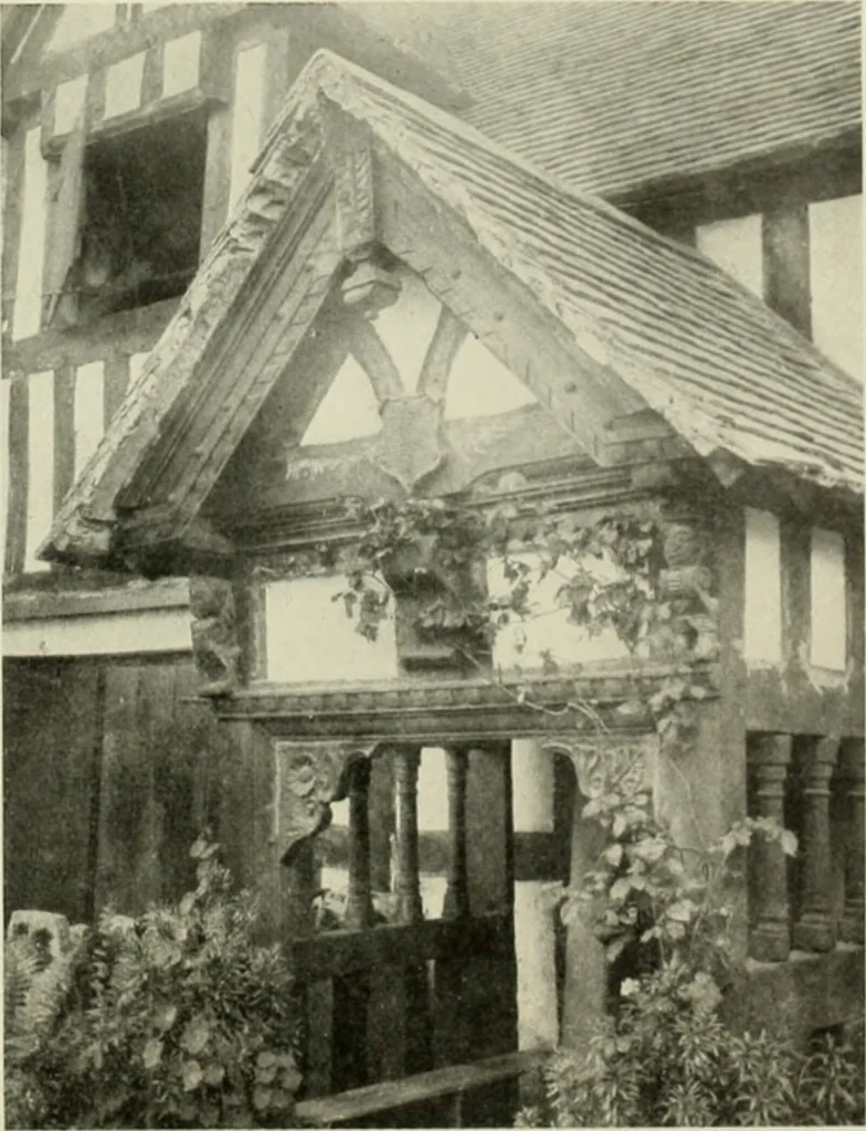An illustration from The half-timber house; its origin, design, modern plan, and construction;, 1912, leaf 167