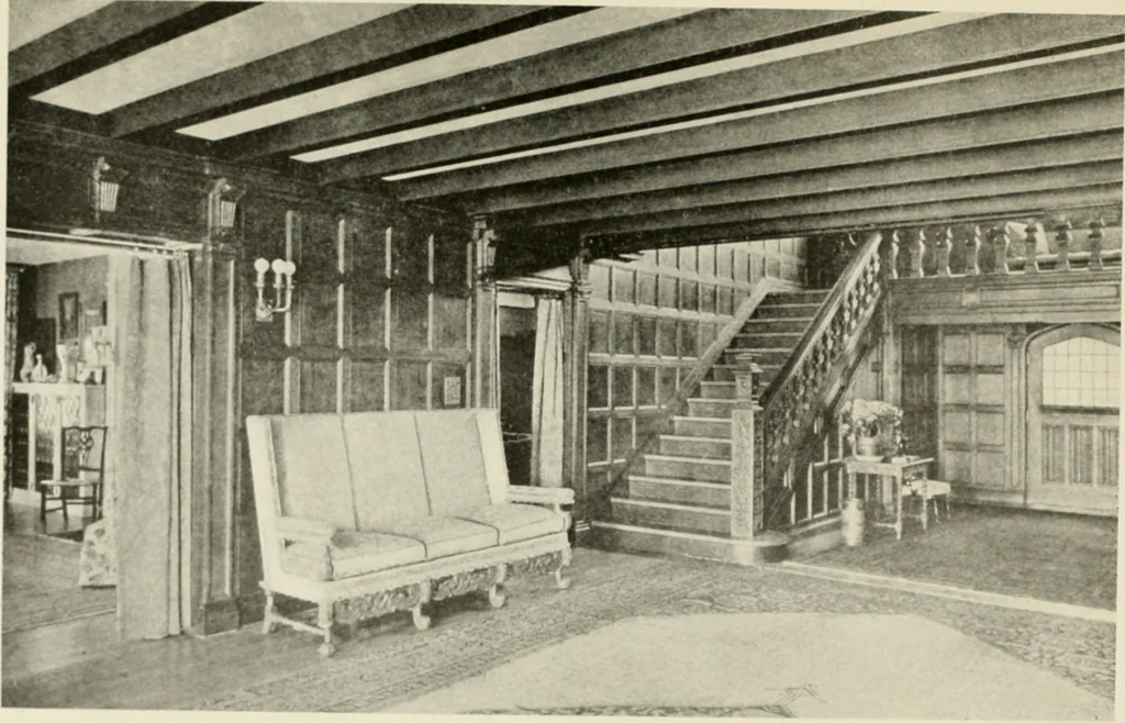 An illustration from The half-timber house; its origin, design, modern plan, and construction;, 1912, leaf 194