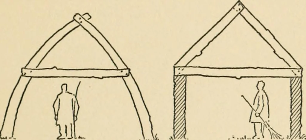 An illustration from The half-timber house; its origin, design, modern plan, and construction;, 1912, leaf 26