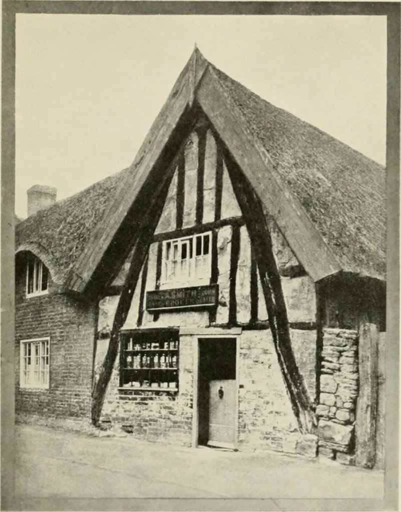An illustration from The half-timber house; its origin, design, modern plan, and construction;, 1912, leaf 28