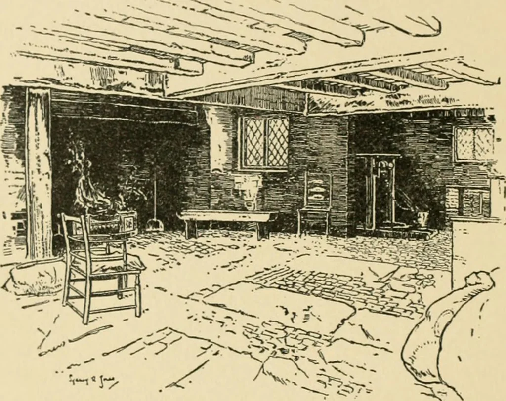 An illustration from The half-timber house; its origin, design, modern plan, and construction;, 1912, leaf 37