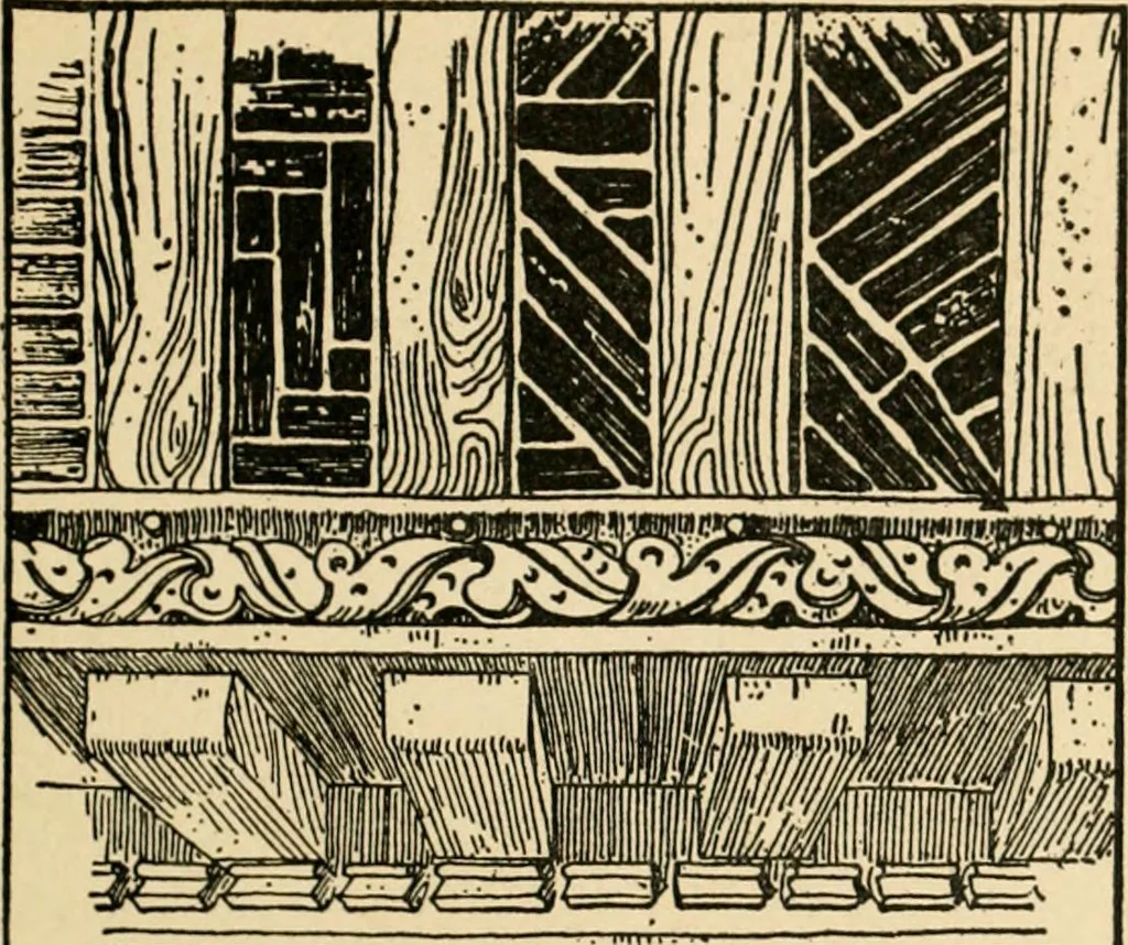 An illustration from The half-timber house; its origin, design, modern plan, and construction;, 1912, leaf 46