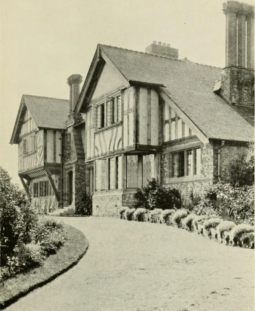 An illustration from The half-timber house; its origin, design, modern plan, and construction;, 1912, leaf 52