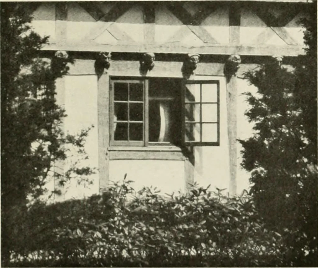 An illustration from The half-timber house; its origin, design, modern plan, and construction;, 1912, leaf 56