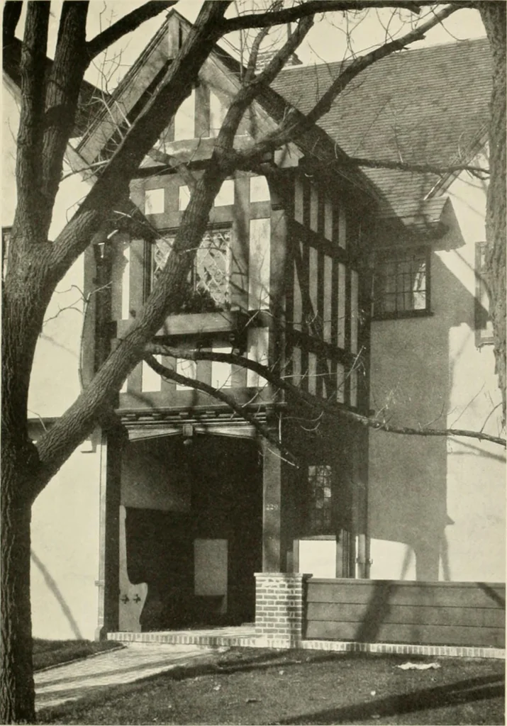 An illustration from The half-timber house; its origin, design, modern plan, and construction;, 1912, leaf 72