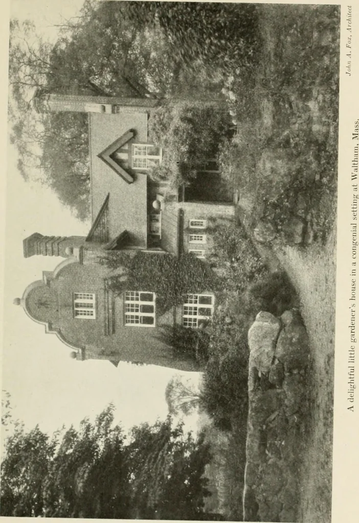 An illustration from The half-timber house; its origin, design, modern plan, and construction;, 1912, leaf 82