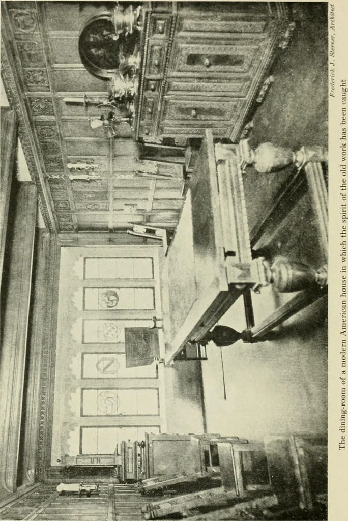 An illustration from The half-timber house; its origin, design, modern plan, and construction;, 1912, leaf 99
