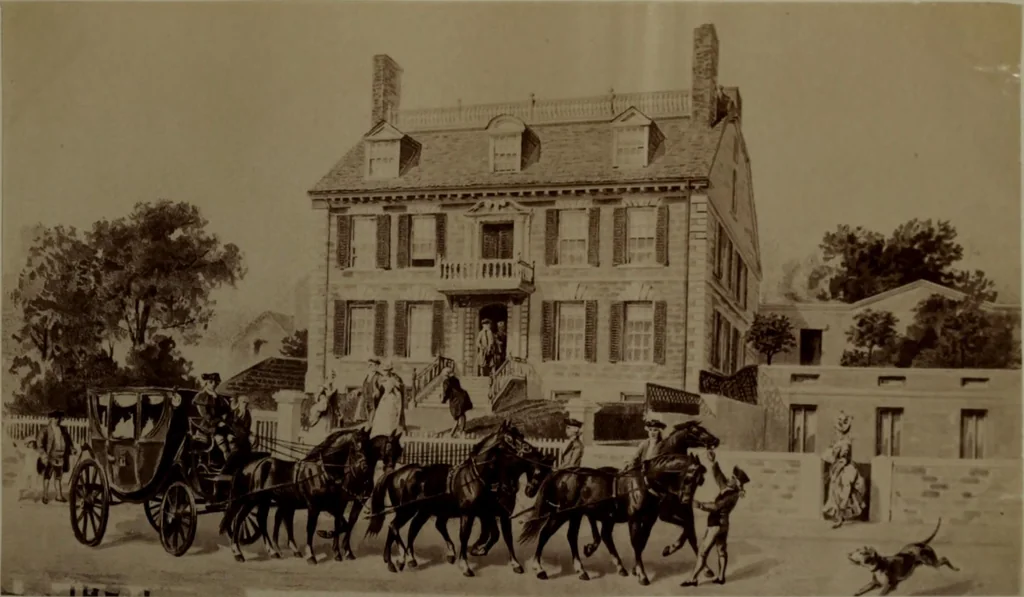 An illustration from Halliday's collection of photographs of colonial and provincial houses, 1628-1775, 1894, leaf 140