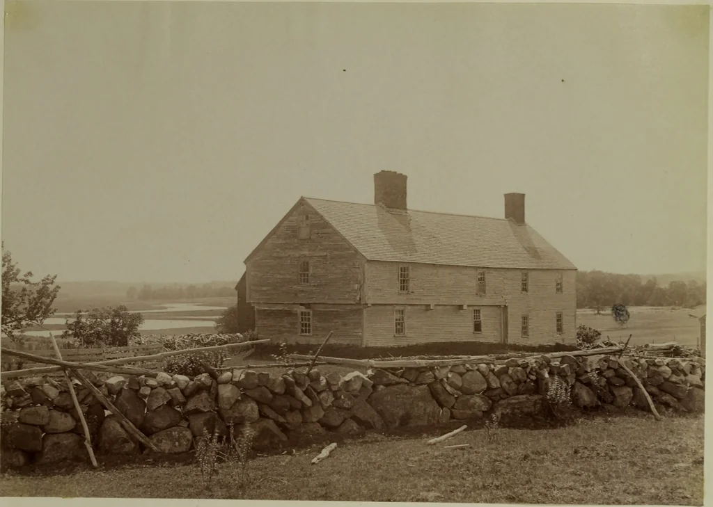 An illustration from Halliday's collection of photographs of colonial and provincial houses, 1628-1775, 1894, leaf 216