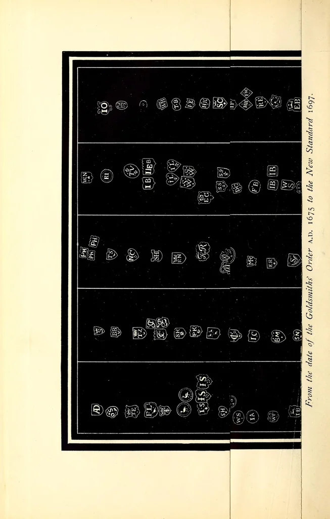 An illustration from Hall marks on gold and silver plate, 1891, leaf 16