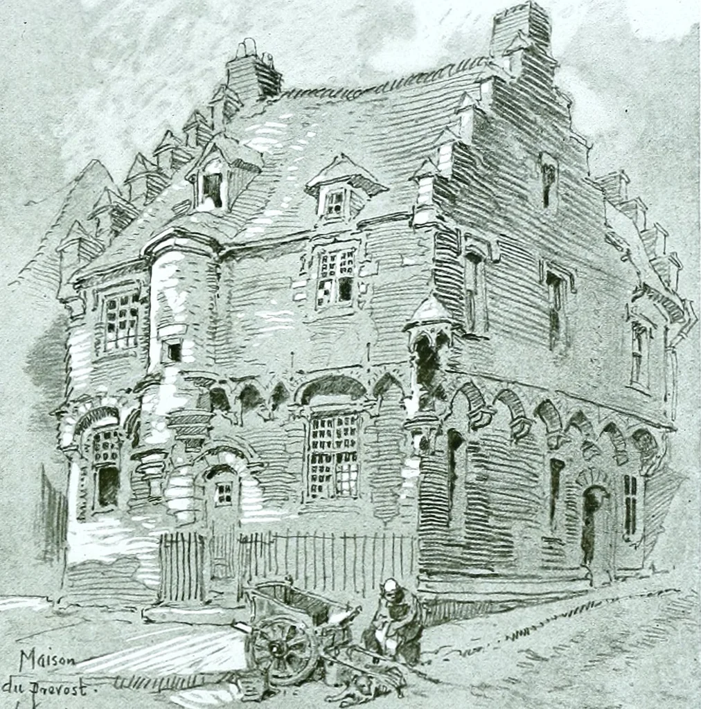 An illustration from Vanished halls and cathedrals of France, 1917, leaf 104
