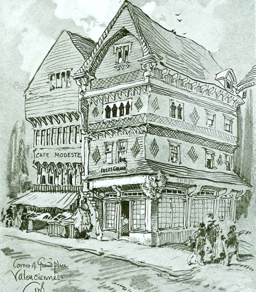 An illustration from Vanished halls and cathedrals of France, 1917, leaf 136